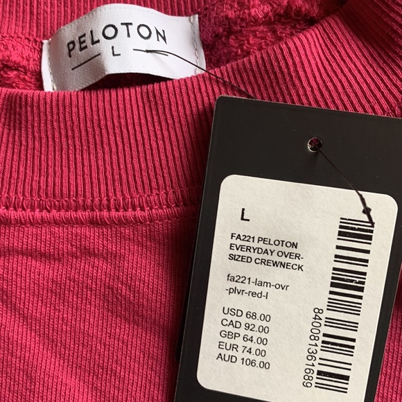 Peloton Everyday Oversized Sweatshirt, size L - Picture 3 of 3